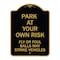 Signmission Park Your Own Risk Fly or Foul Balls May Strike Vehicles Heavy-Gauge Alum, 18" x 24", BG-1824-23482 A-DES-BG-1824-23482 - alternate 1